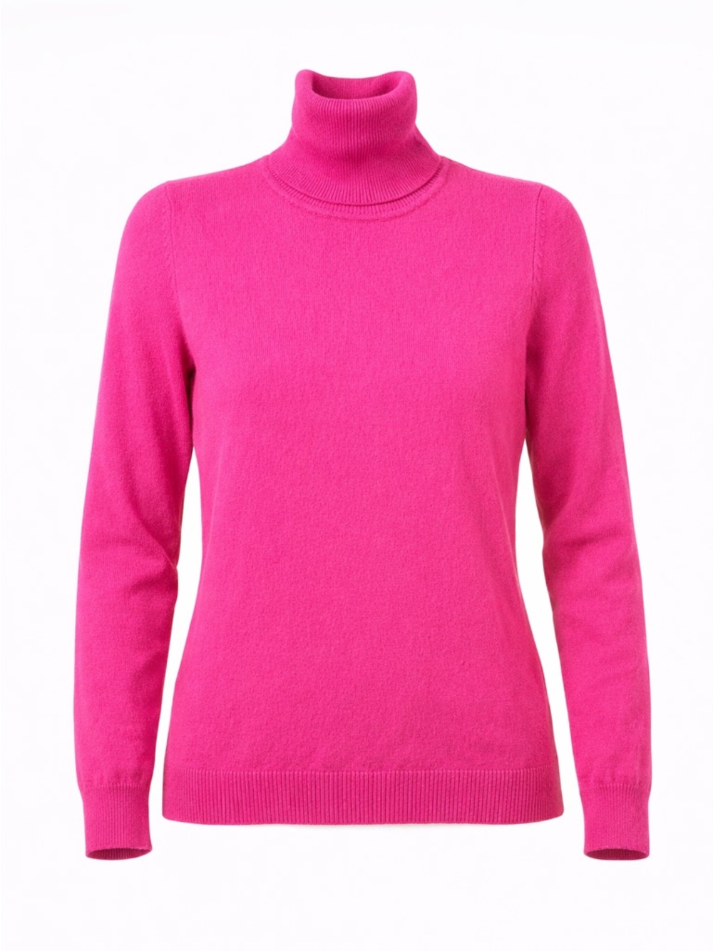 Hot pink Mongolian Cashmere turtleneck sweater Small Luxurious Jumper 1234